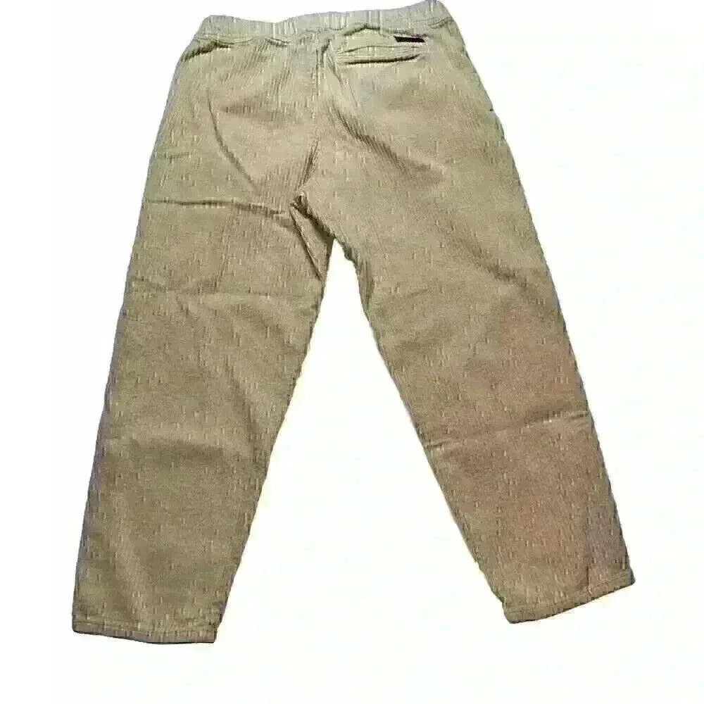 Zara Women Cream Color Cropped Capri Corduroy Pants‎ Size Small - Picture 3 of 5